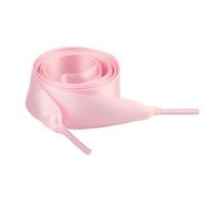 KBLDOPN 1Pair 2CM Width Flat Ribbon Shoe Laces Rubber Sneakers Silk Satin Shoelace Boot Women Beautiful Shoelaces For 100/120/150Cm For Hiking Work Boots(Pink,150cm)