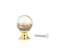 KBLDOPN 2pcs Handmade Underwater World Crystal Drawer Cabinet Door Handle Creative Crystal Ball Handle Door Knob for Bedroom Furniture(Color 4)