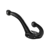 KBLDOPN Coat Hooks 10pcs Industrial Style Clothes Hook Cast Iron Door Coat Retro Wrought Decoration(Black)