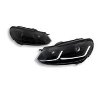 KBNGCAQ Auto Headlight Assemblies Compatible With VW For Golf Mk6 2009 2010 2011 2012 Car Light Headlamp DRL Turn Signal Lamps High Beam Lamps Projector Lens Headlight(Smoke)