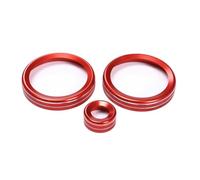 KBNGCAQ Compatible with Land for Rover for Range for Rover for Vogue 2018 2019 2020 2021 2022 Car Central Air Conditioning Volume Knobs Trim Car Interior(Red)