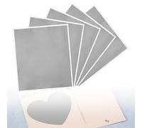 KBNIAN 5 Pcs Square Scratch Card, Self-Adhesive Large Scratch Sticker Scratch Off Stickers with Sliver Surface for Scrapbook/Postcard/Easter/Birthday/Wedding - 23.5 * 20cm