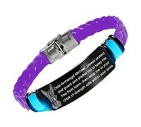 KBNSUIAN Glow in The Dark Archangel Saint Michael Silicone Bracelet - Patron Saint of Warriors Prayers Deliverance Engraved Wristband, Christ Spiritual Faith Gifts for Him Her