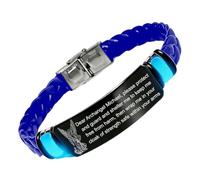 KBNSUIAN Glow in The Dark Archangel Saint Michael Silicone Bracelet - Patron Saint of Warriors Prayers Deliverance Engraved Wristband, Christ Spiritual Faith Gifts for Him Her