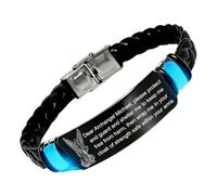 KBNSUIAN Glow in The Dark Archangel Saint Michael Silicone Bracelet - Patron Saint of Warriors Prayers Deliverance Engraved Wristband, Christ Spiritual Faith Gifts for Him Her