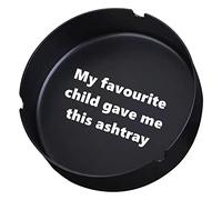 KBNSUIAN My Favorite Child Gave Me This Funny Ashtray for Cigarettes - Best Mom Dad Birthday Gifts from Son Daughter - Gag Presents Idea for Dad Grandpa - Novelty for Dad Stepfather Papa