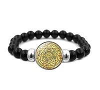 KBNSUIAN The Seal of Seven Archangels 7 Angels Prayer Bracelet Elastic String Bead Wristband Religious Talisman Amulet Jewellery Christening Baptism Gifts for Son Daughter Grandson Nephew
