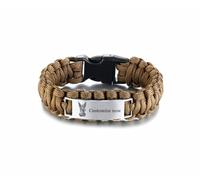 KBNSUIAN The Warrior Archangel Michael Bracelet Catholic Christ Godness Saint Michael Protection Paracord Bangle, Religious Christian Personalised Jewellery for Men Women, Brown, 9 inch, Customized
