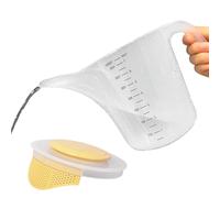 Kbnuetyg 1500 ml Mixing Cup - Multi Purpor Kitchen Measuring Bowl, Egg Beat Tool, Handy Cooking Odour for Baking Preparation, Durable Container for Household