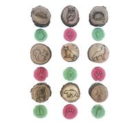 Kbnuetyg Animal Footprint - Creative Tracing Tool, Mini Wooden Track Printing Part, Decorative Creature Step Embossing Marker Unit, Texture Printing |