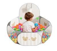 Kbnuetyg Ball Pit Folding Play Enclosure, Kids Fun Tent, Safe Play Structure, Light Pit Educational Recreation Area | for Kindergarten, Daycare, Sun Parties