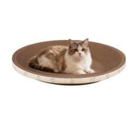 Kbnuetyg Cat Scratcher - 35cm Diameter Round surfaces, Circular Nesting Bed Resting Spot, Adaptable Durabl High Density Fibreboard, Compact Vertical Texture | Scraper for Apartments & Living Rooms