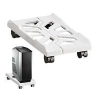 Kbnuetyg CPU Tower Door - Under PC Mobile for Desk, Adjustable Width | Heavy Duty Rolling Base with Ventilated for Computer Desktop Unit