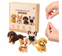 Kbnuetyg DIY Animal Beads Kit - 3D Easy Handmade Creative Art Set | Cute Animals to Create | for Adults Teens Beginners Passionate Friends Home Office School Party Birthday