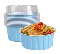 Kbnuetyg Foil Pan with Lids Round Small Foil Cake Pans with Lids, Non Stick