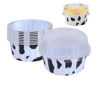 Kbnuetyg Foil Pan with Lids Round Small Foil Cake Pans with Lids, Non Stick