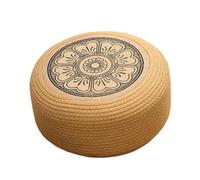 Kbnuetyg Meditation Seat - Handmade Round Tatami Cushion, Waterproof Boho Pouffe Ottoman, Zen Sitting Pad | Floor Mat For Patio Garden Deck Poolside Fireplace Living Room Tea Rooms Yoga Space