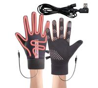 Kbnuetyg Men Heated Gloves - Five Finger Heating, Portable Adjustable Heated Work Gloves, Weatherproof Cold Protection Gear, Integrated Heating Element Fabric | Warmer for Skiing & Hiking Adventurers