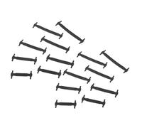 KBOLAE 16 Pcs Elastic Silicone Shoelaces No Tie Shoe Laces Unisex Black