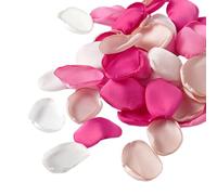 KBOLAE 400pcs Fake Silk Rose Petals For Wedding Decor DIY Colors Environmentally Friendly Artificial Petals Wildly Applications rose red assortedcolor