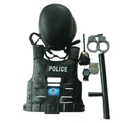 KBOLAE 9 Pcs Kids Police Costume Cosplay Costume Props for Carnival Stage Performances