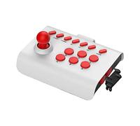 KBOLAE Arcade Rocker Game Joystick 13 Buttons for Game Console Smartphones Computer White Red, 14.5x7x11.5cm