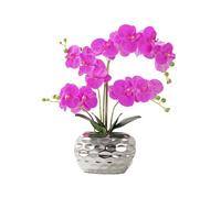 KBOLAE Artificial Orchid In Pot Realistic Appearance And Wide Application Elegant Artificial Flowers For Decoration Fake Flower purple