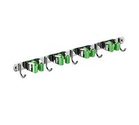 KBOLAE Broom Mop Holder Wall Mounted Hanger Stainless Steel Kitchen 5 Racks, 4 Rack