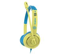 KBOLAE Kids Headphones 3.5mm Wired On-Ear Children Headset 4 Pole 3.5mm Blue Yellow