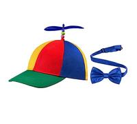 KBOLAE Kids Propeller Hat Helicopter Cap with Bow Tie for Daily Wear Fancy | Polyester cotton breathable adjustable 55-57cm includes hat and bow tie for parties festivals outdoor hiking