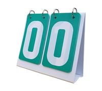 KBOLAE Sports Scoreboard 2 Digit Flip Number Score Board for Competition Basketball Green, 16x18.5cm