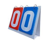 KBOLAE Sports Scoreboard 2 Digit Flip Number Score Board for Competition Basketball Red Blue, 16x18.5cm