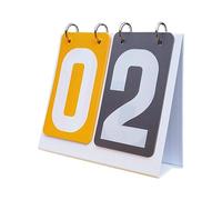 KBOLAE Sports Scoreboard 2 Digit Flip Number Score Board for Competition Basketball Yellow Gray, 16x18.5cm