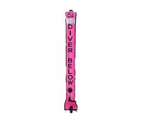 KBOLAE Surface Marker Buoy SMB Scuba OPRV with UV Durable TPU Flange Antiexplosion Diving Safety Gear Diver Below Sausage Signal Tube Style 15, fluorescent pink, 1.8m*18cm