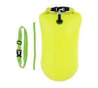 KBOLAE Swim Bubble Tow Float Buoy Inflatable Air Bag Open Water 20L Yellow 27x63cm