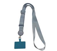 KBOLAE Universal Phone Lanyards Crossbody Patch Traveling Portable Adjustable Detachable Neck Hanging Nylon Rope Strap Light Gray