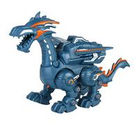 KBOLAE Walking Dinosaur Realistic Remote Control Water Mist Spray Holiday Present Blue