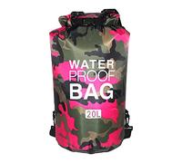 KBOLAE Waterproof Backpack Pocket Storage Floating Backpack for Kayak Canoe Camping 20L, Rose Red