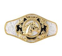 KBOLAE Western Belt Buckle Animal Bull Rodeo Antique Large Buckle Horse Head
