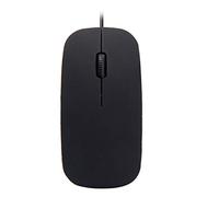 KBOLAE Wired Ultra-thin Mini Mouse Desktop Computer Laptop Matte Black White Cute Ergonomic Gaming Mouse Black