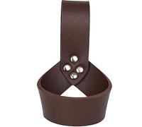 KBOPLEMQ Belt Holder for Swords Medieval Sabre Belt Viking Battle Knight Belt PU Leather Sword Holster Belt Holder for Sheath Holster Swords LARP Costume Party Leather Holster, coffee, One size