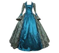 KBOPLEMQ Medieval Clothing Women's Court Rococo Baroque Marie Antoinette Ball Dresses Evening Dresses Cosplay Retro Princess Queen Dress Party Dress Prom Dress Renaissance Pleated Skirt Maxi Dresses,