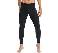 KBOPLEMQ Men's Tights Leggings Men's Quick-Drying Comfortable Stretch Tights and Warm Training Trousers Opaque Leggings Running Trousers for Running Seamless Winter Thermal Trousers, black, XL