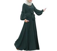 KBOPLEMQ Muslim Dress Women's Abaya Muslim Women's Prayer Clothing for Women Dress Prayer Jilbab Clothing for Muslim Dresses Women's Long Sleeve Burka Full Body Women's Prayer Niqab Robes, Green, M
