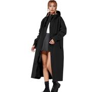 KBOPLEMQ Rain Poncho Women's Men's Leisure Softshell Jacket Long Rain Jacket with Hood Raincoat Large Sizes Softshell Jacket Plain Cycling Jacket for Summer and Autumn Rain Cape, O Black, XL