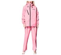 KBOPLEMQ Women's Waterproof Rain Suit Jacket & Trousers Set - Black - Regular (AS8)