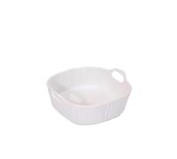 Kbotiques Round Casserole Dish Made of Scratch-Resistant Ceramic in White for Hot Air Fryer, for Preparing Lasagne, Soup, Tiramisu and More Fryer Accessories (White, 650 ml)