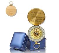 KBPTM Custom Compass with Text Compasses engraved brass waterproof luminous with photo and text ideal for men and son graduation (Brass)