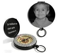 KBPTM Custom Compass with Text Compasses engraved brass waterproof luminous with photo and text ideal for men and son graduation (Engraved Compass)