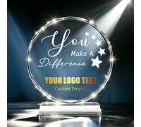 KBPTM Personalised Trophy Cup, Personalised Glass Awards Trophies, Custom Crystal Engraved Plaques Golf Football Trophies Retirement Employee Volunteer Teacher Coach Appreciation Gifts (Sunflower)